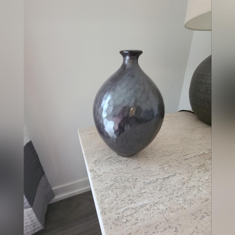 Bombay Metallic Gray Vase